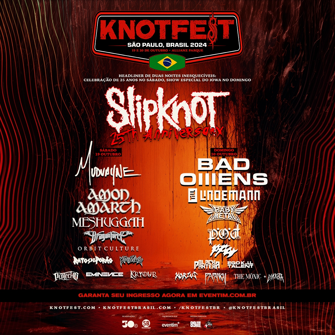 KNOTFEST Brasil 2024 anuncia lineup com atrações inéditas Vou de Grade