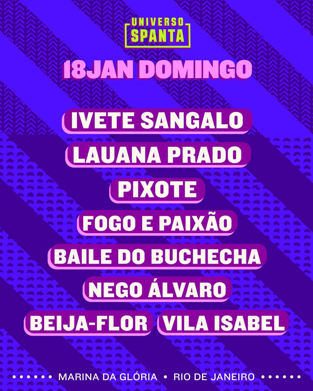 Universo Spanta 2026 revela line-up por dia com grandes nomes da música ...