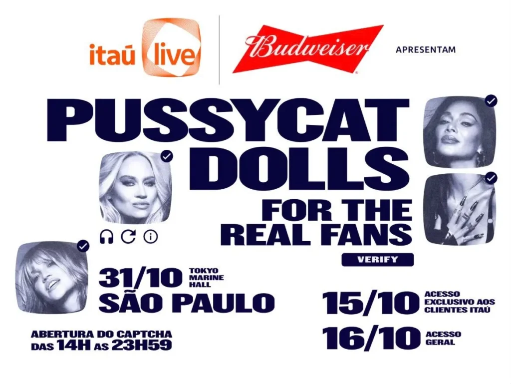 Pussycat Dolls terá ingressos gratuitos para show em São Paulo por meio de quiz